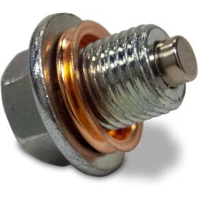 Autoacc Magnetic Oil Drain Plug with Copper Crush Washer Compatible with Nissan Rogue Altima Sentra Kicks Murano Frontier Pathfinder Versa Titan Armada Maxima NV Leaf Cube Xterra Quest Juke (Upgrade)