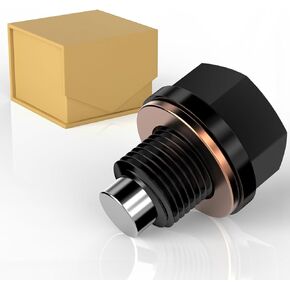 Fonowka M12x1.75 قابس تصريف زيت الألومنيوم المغناطيسي مع قطعة واحدة من النحاس طوقا سحق غسالة مستنقع استنزاف الجوز الترباس النفط عموم الترباس مانع التسرب استبدال لبويك شيفروليه كاديلاك جي إم سي فورد هامر