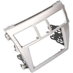Radio Fascia, 2 Din Radio Fascia Car Stereo Navigation Refitted Dash Panel Kit Frame Fit for Vios Belta Yaris Sedan
