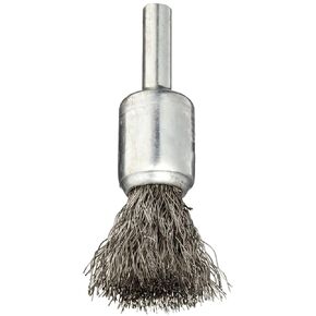 Weiler 10014 1/2" Crimped Wire End Brush, .0104" Stainless Steel Fill, Made in the USA