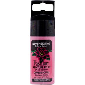Plaid Fashion Dimensional Fabric Paint in Assorted Colors (1.1-Ounce), White Pearl