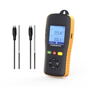 Tzone Digital Thermocouple Thermometer Data Logger with PT100 Temperature Sensor,Handheld USB Temperature Recorder with Auto Report,Sound Alarm,Calibration for Cooking Freezer Oven