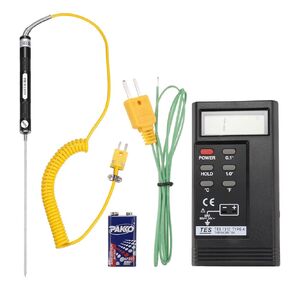 MECCANIXITY Digital Thermocouple Thermometer K Type Temperature Meter High Accuracy (-50 to 1300 °C), with Surface Thermocouple Probe 81539