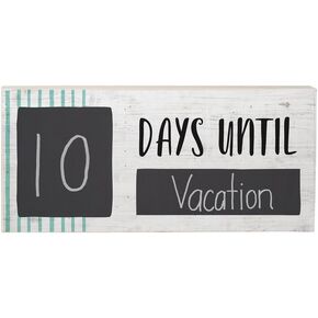 Simply Said, INC Chalk Talks Chalk Board Sign - Days Until Stripes - 12 x 5.5 inch Erasable Chalk Board Sign - Made in USA - CHT1004