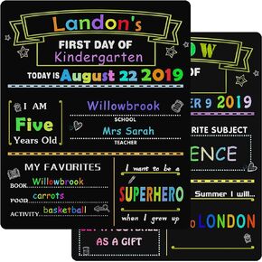 First Day and Last School Chalkboard - Back to Sign 1st Stats Photo Prop