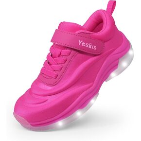 YESKIS Boys Girls Light Up Shoes with Switch 3 Lighting Modes Fizzzy Big Kids LED Running Tennis Sneakers for Toddler Little and Big Kid in Kuwait
