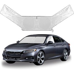 Windshield Sun Shade Front and Sides Windows Shield,Sun Screen Blocker Heat and UV Rays,Automotive Interior Accessories Protector,Foldable Vehicle Sun Visor for Car(Silver-Black, Small)