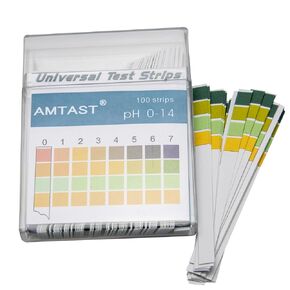 DF006 Water Test Strips Upgrade 7 in 1, PH, Total Chlorine, Free Chlorine, Total Alkalinity, Cyanuric Acid, Total Hardness, Bromine, Swimming Pool Hot Tub Spa Aquarium Water Quality Test, 100 Strips