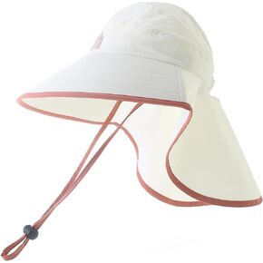 Sun Hats for Women Wide Brim Beach Sun Hat UV 50 Packable Hat for Hiking and Fishing with Neck Flap