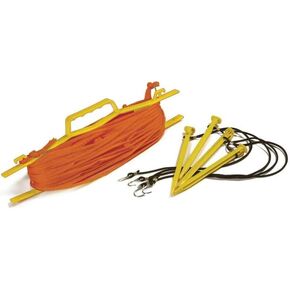 Tandem Sport Rope Volleyball Court Lines - Outdoor Volleyball Boundary Lines - Volleyball Lines for Sand or Grass - Orange