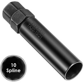 Feekoon 10 Spline Lug Nut Key Replacement for TA20-19/21, Compatible with Bimecc 10-Spline Lug Nut and Lug Bolts, Passenger with 3/4 and 13/16 Hex Drive, Alloy Steel (Black)