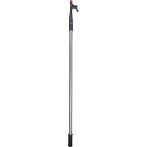 Pactrade Marine Anodized Aluminum Telescopic Kayak Boat Hook Dock Docking Extend Sections Adjustable Extendable Length Plastic PC Red Tip Non-Slip Black Locking Vinyl Mechanism Ring Handles