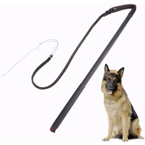 Pssopp Cowhide Dog Agitation Whip Dog Teaser Wand Dog Training Whip Dog Teaser Wand Outdoor Playing for Pulling, Chasing, Chewing, Teasing, Training