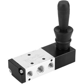 G1/8 Air Manual Valve,5 Port 3 Position Pneumatic Hand Lever Valve Switch 0~0.8Mpa,for Controlling Air Pressure Flow and Flow Direction(4H230-08)