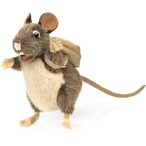 Folkmanis Pack Rat Hand Puppet, Brown, Beige, 1 EA