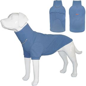 Dog Hoodie, Handwith Dog Hoodie Sweatshirt with Fashion Windbreaker Chain, Soft and Breathable Dog Clothes for Medium Large Dog (Gray-Blue, XXL)