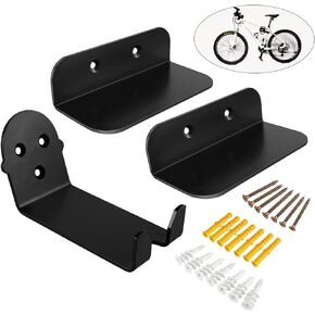 Eapele Bike Pedal Hanger Bicycle Wall Mount Horizontal Hanger, Heavy-duty 10GA Steel Plates Made, Support to 150lb, Compatible with Platform Pedal, Clipless Pedal, and Hybrid Pedal