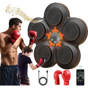 JJii Svng Music Boxing Machine with Boxing Gloves, Wall Mounted Smart Bluetooth Music Boxing Trainer, Boxing Training Boxing Equipment, Home Workout Boxing Target Machine in Saudi Arabia