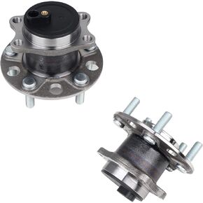 KUSATEC 512332 Rear 2PCS Wheel Bearing and Hub Assembly Compatible with Jeep Compass, Patriot, Chrysler 200, Sebring, for Dodge Avenger, Caliber, 5 Lug w/ABS