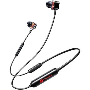 Linklike H26 Pro Neckband Bluetooth Headphones, Stereo Deep Bass Wireless Earbuds with 4 Drivers, 40H Playtime, Lightweight and Comfort Fit, IPX7 Waterproof,AI-Enhanced Clear Calls for Sport, Working