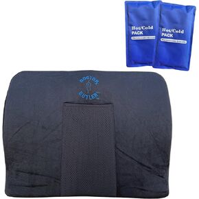 Doctor Butler's Orthopedic Memory Foam Cushion for Hemorrhoid Relief – Hemorrhoid Cushion for Relief of Discomfort with 2 Gel Inserts for Hot/Cold Therapy (1 Count)