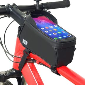 ROCK CLOUD Bike Frame Bag Phone Mount Waterproof Top Tube Handlebar Bag Bicycle Accessories Touch Screen Front Bike Pouch Fits Phones Under 6.5"