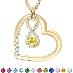 Amourajewels جوهرة القلائد للنساء 925 الفضة الاسترليني 18K الذهب الذكرى السنوية عيد ميلاد المرأة هدية عيد للزوجة صديقة أمي in Kuwait