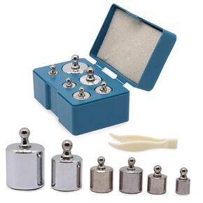 أوزان معايرة GDFYMI، مجموعة وزن معايرة 205 جرام، فولاذ دقيق مع ملاقط لتوازن ميزان المجوهرات الرقمي 5 جرام 10 جرام 2 × 20 جرام 50 جرام 100 جرام (6 قطع) in Kuwait