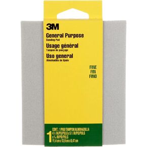3M Angled Sanding Sponges, 6 Pack, Use Wet or Dry, Great For all Purpose Sanding, Washable & Reusable, Use For Interior & Exterior Project, Angled Sanding Pad For Perfect Corner/Detail Work (CP040-6P)
