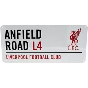 Liverpool Official Anfield Road L4 Metal Street Sign - Multi-Colour