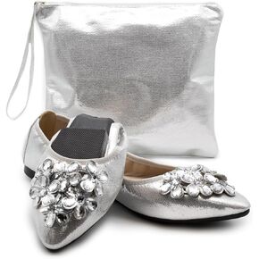 Silky Toes Foldable Shoes for Women Ballet Flats for Purse Dressy