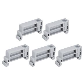 MECCANIXITY DIN Rail Mount Terminal Blocks End Stopper Screw Type Clamp Grey TBR-F Pack of 20