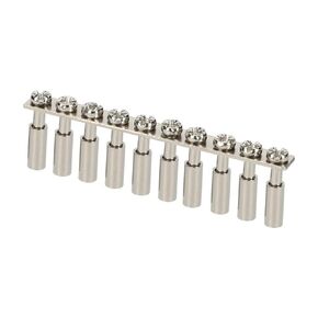 10Pcs FBI-10-6 Fixed Bridge Jumper 10 Pole for DIN Rail Terminal Blocks Insert-Pull Bridging Fit for UK2.5B UK5N (Fixed)