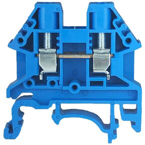 Dinkle Blue DK4N-BL DIN Rail Terminal Block Screw Type UL 600V 30A 10-22AWG, Pack of 100