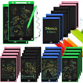 24 Pack LCD Writing Tablet Drawing Board 8.5 inch Colorful Drawing Tablet for Kids, LCD Erasable Doodle Pad Educational Toy Gift for Boys Girls (Blue,Black,Green,Pink)