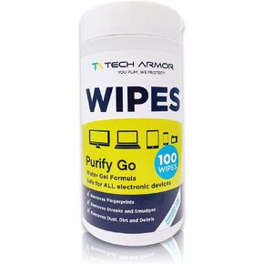 Tech Armor Cleaning Wipes - Screen Cleaning Wipes for TV Screen Cleaner, Computer Screen Cleaner, for Laptop, Phone, Ipad - Computer Cleaning kit Electronic Cleaner - 100 Wipes