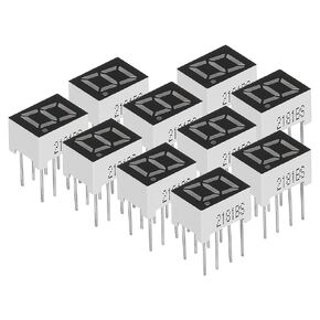 PATIKIL LED Display Digital Tube, 20 Pack 7 Segment 8 Pin 1 Bit 0.3"x0.4"x0.2" Common Anode 2.1V LED Display Module for Electronic Driver Board, Red