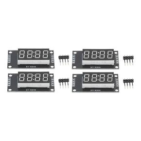 4 Sets LED Segment Digital Display Module, Clock Digital Display Module 4 Digit 7 Segment Digital Tube Display(Green)