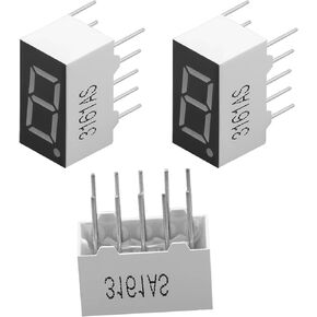 Othmro 3pcs Common Cathode LED Display Digital Tube 1 Bit 7 Segment Black 10Pin with a Good Uniform Light Output
