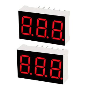 uxcell Common Anode 11 Pin 3 Bit 7 Segment Display 0.89 x 0.55 x 0.28 Inch 0.35" Red LED Display Digital Tube 10pcs
