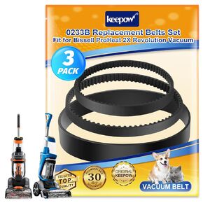 KEEPOW Replacement Belt Set Compatible with Bissell ProHeat 2X Revolution Models 1548 1550 1551 35799 Compare to Parts #1606418 & 1606419 & 1606428 6 Pack