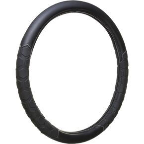 Truck Tuff™ Heavy-Duty Truck Steering Wheel Cover, Anti-Slip, Molded Grips - Car, Truck, SUV Accessories, Universal Fit for 15" to 16" Steering Wheels - (Black)