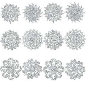 MEEDOZ Crystal Rhinestone Flower Brooch Pin Set for Women DIY Bridal Wedding Party Bouquet Kit in Kuwait