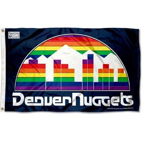 WinCraft Denver Nuggets Retro Vintage Throwback Skyline Outdoor Large Grommet Flag