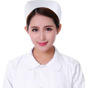 Sosoport Nurse Cap for Women Nurse Hat Costume Accessories White Nursing Cap Women Nurse Headband