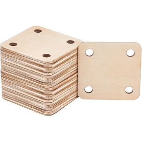 BENECREAT 24 Pcs Square Weaving Card, 1.8x1.8inch 5 Holes Loom Cards Handmade Weaving Tools for Loom Weaving Supplies Tablet Weaving Loom Weaving Supplies, Hole: 5mm