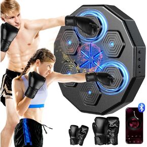 BEEWAY 2024 New Music Boxing Machine, Upgraded 2.0 Smart Bluetooth Music Boxing Parent-Child Games, Wall-Mounted Exercise Equipment for Home Exercise New Fitness