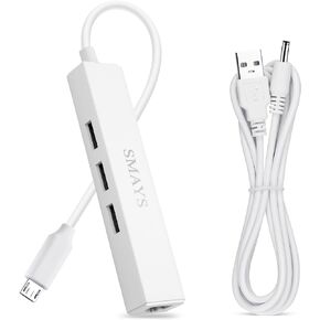 Smays Ethernet Adapter for onn Android TV 4K Streaming Device Box - Micro USB OTG Hub