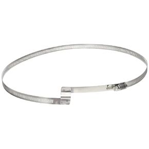 Flexaust-2200900 Flex-Tube Bridge Stainless Steel Worm Gear Hose Clamp, 9" Min Clamp ID, Pack of 1