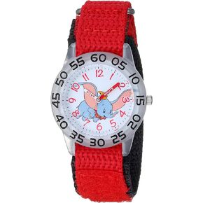 Disney Kids' Plastic Time Teacher Analog Quartz Nylon Strap Watch